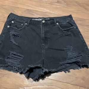 American Eagle ripped black shorts